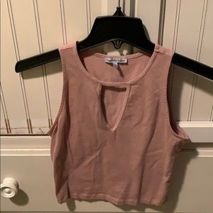 Blush crop tank top